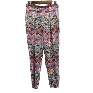 𝅺L’Agence Silk Paisley Printed High Rise Crop Pants